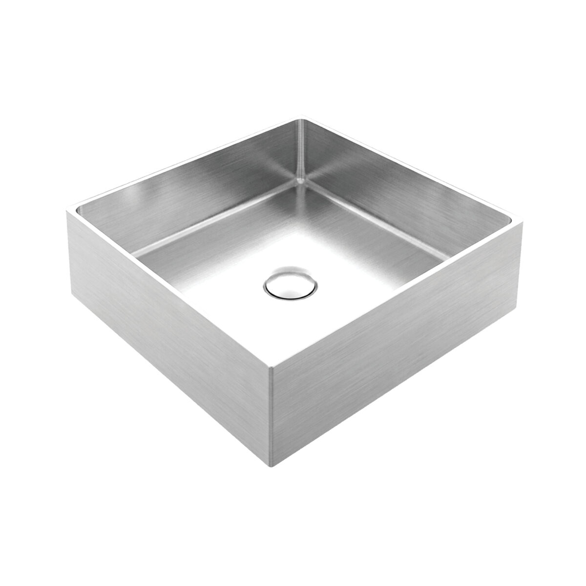 Square Counter-Top Basin 15 7/8" x 15 7/8" x 4 1/2" made of 304 Stainless Steel by AKUALUX®