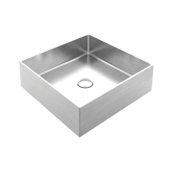 Square Counter-Top Basin 15 7/8" x 15 7/8" x 4 1/2" made of 304 Stainless Steel by AKUALUX®