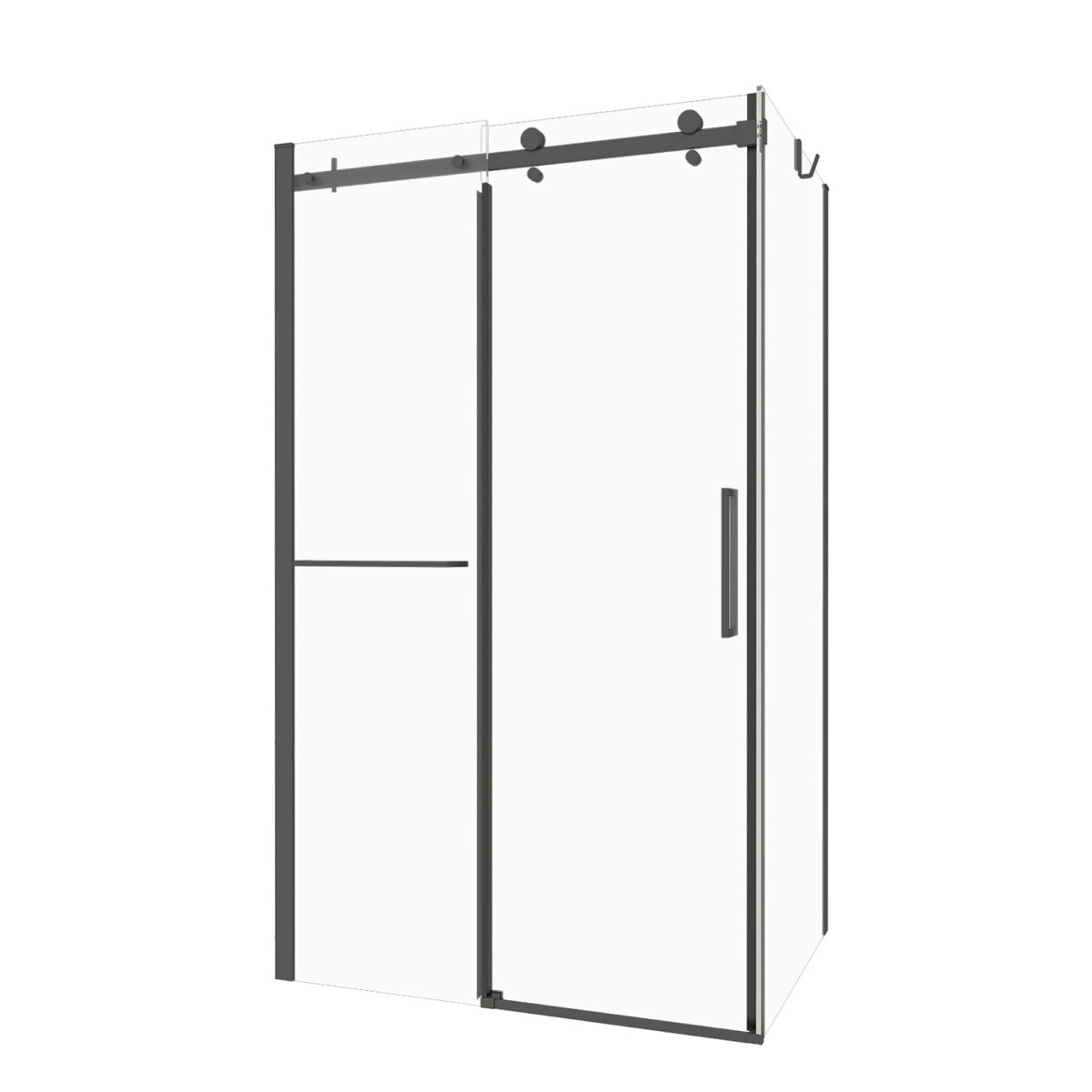 BELLINI 2.0 Corner Shower Door with return panel closure, left wall by Zitta