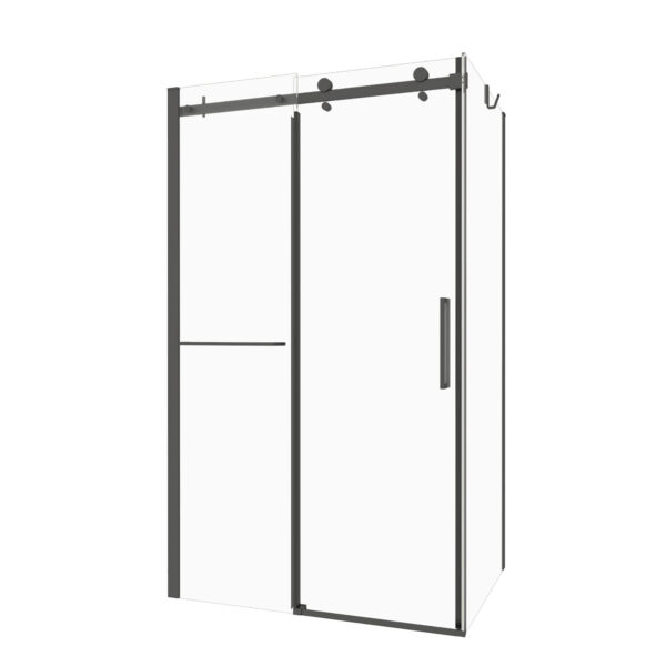 BELLINI 2.0 Corner Shower Door with return panel closure, left wall by Zitta