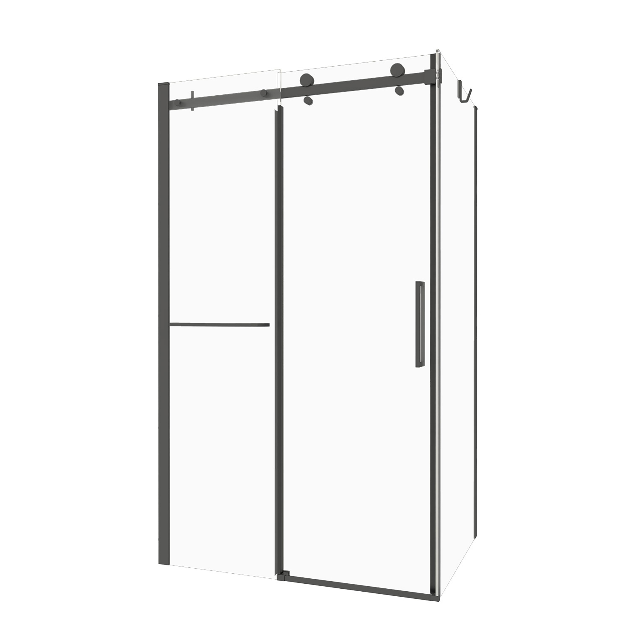 BELLINI 2.0 Corner Shower Door with return panel closure, left wall by Zitta