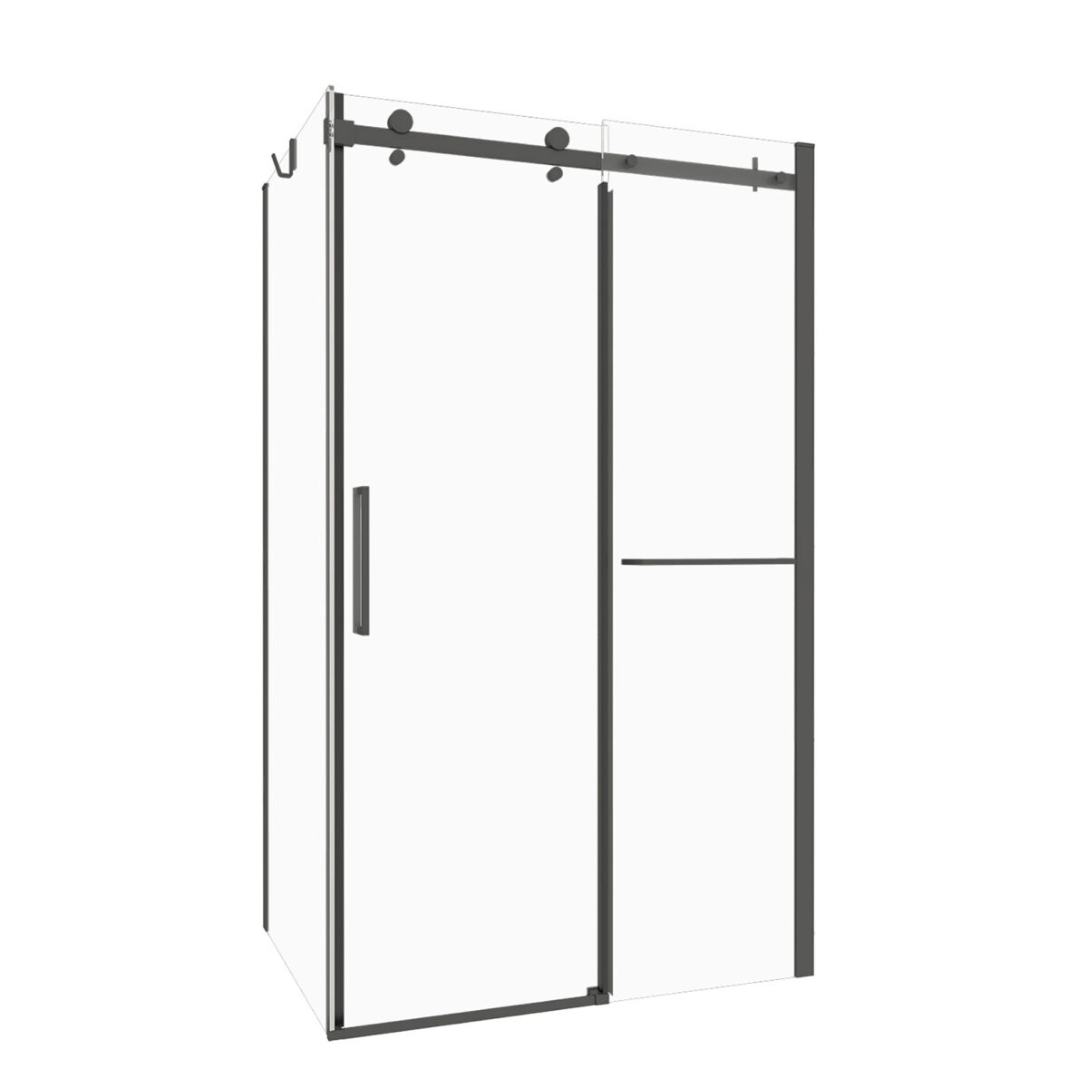 BELLINI 2.0 Corner Shower Door with return panel closure, right wall by Zitta