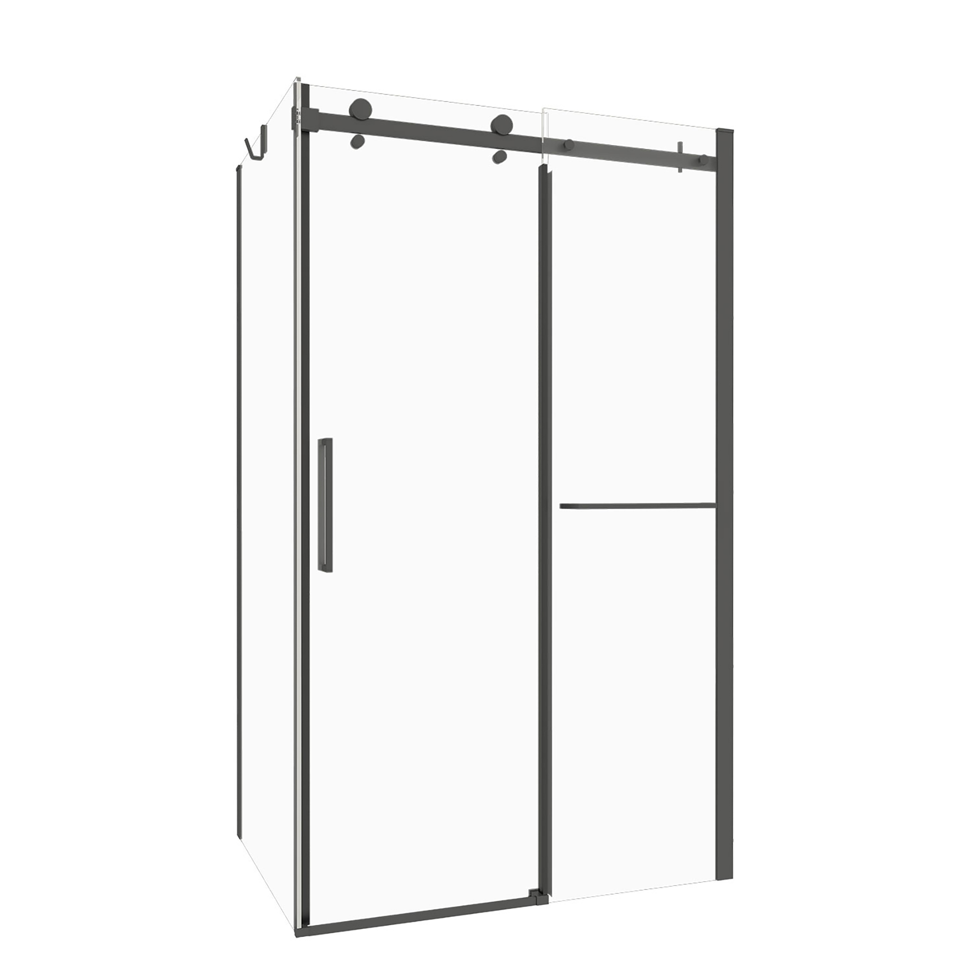 BELLINI 2.0 Corner Shower Door with return panel closure, right wall by Zitta
