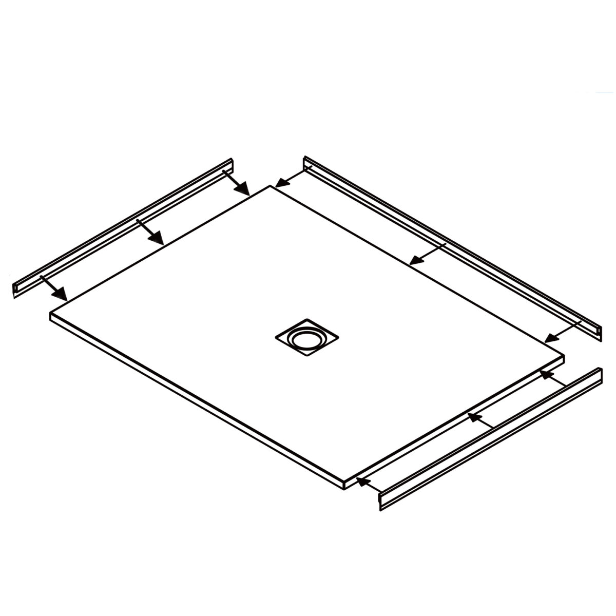 Custom tile flange installation for SLATE Shower Bases