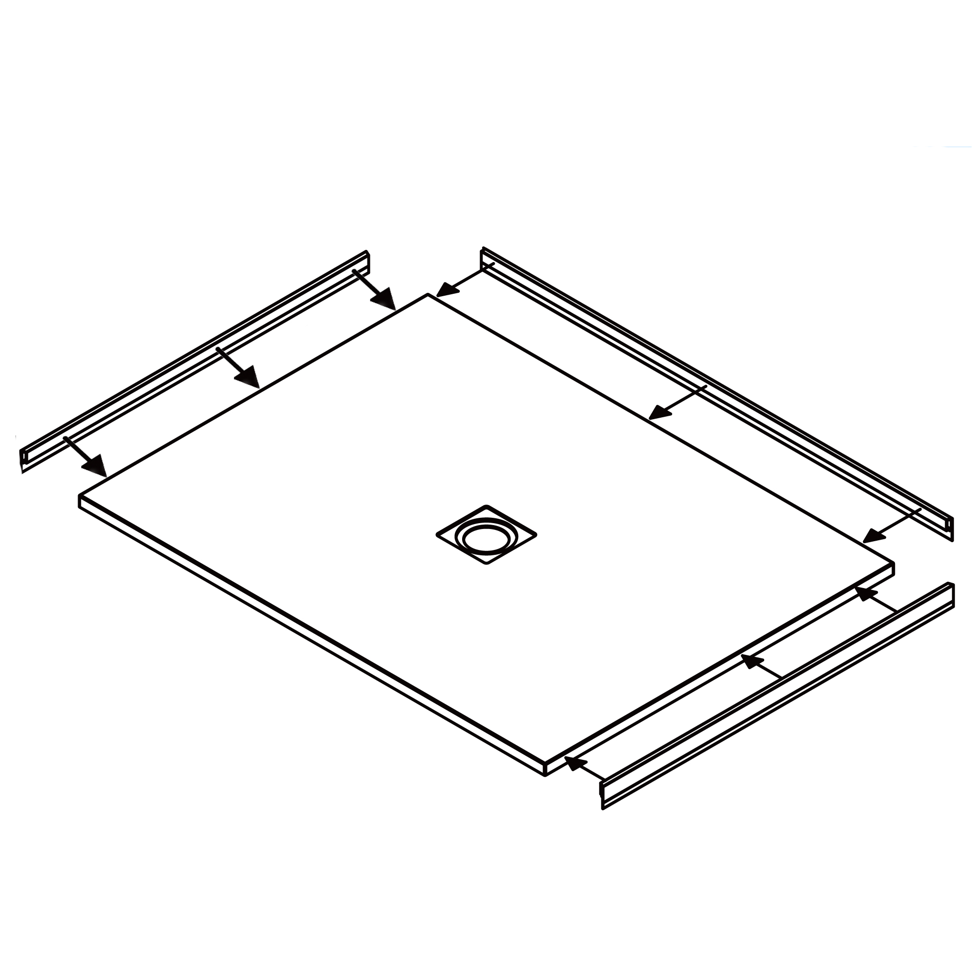 Custom tile flange installation for SLATE Shower Bases