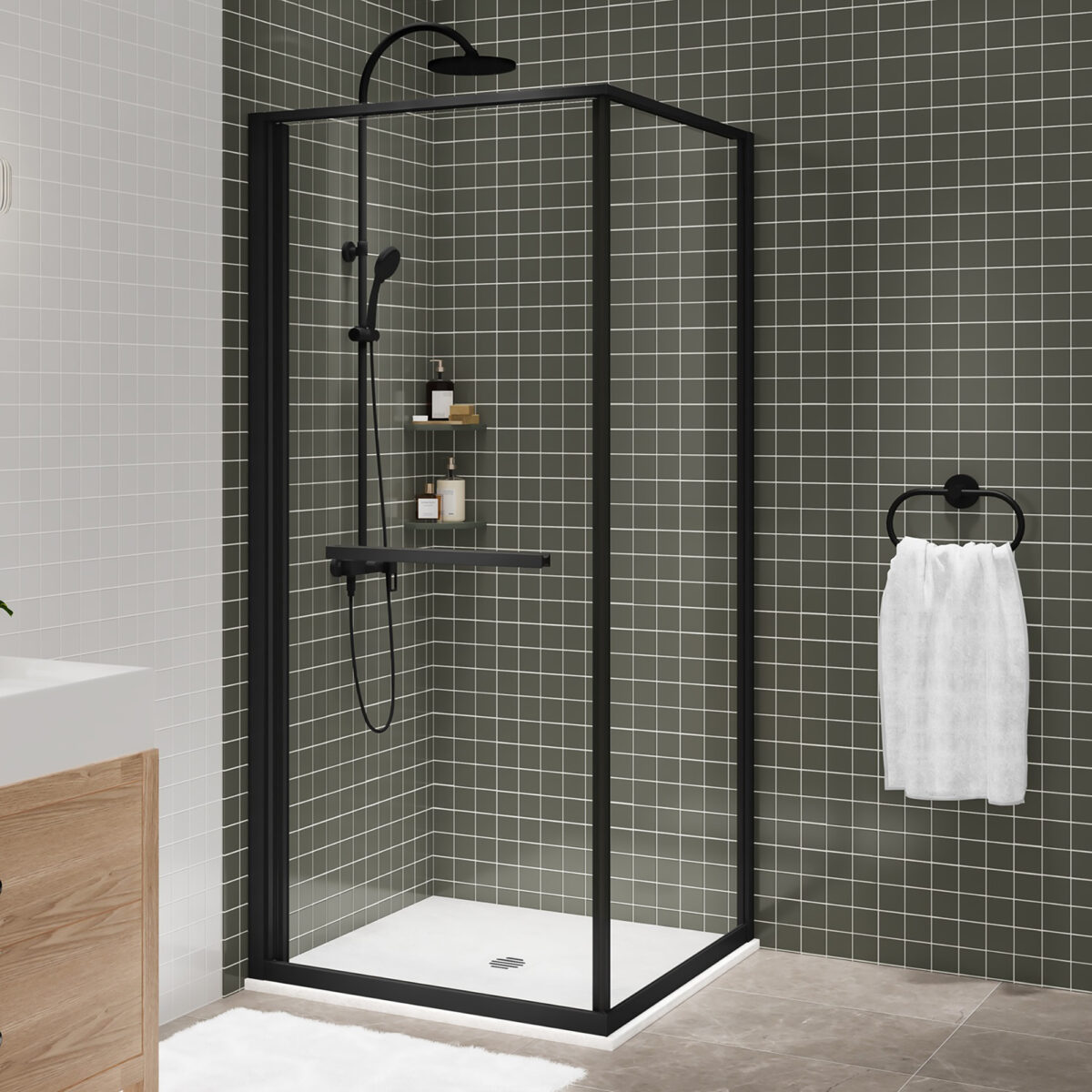 FLEX 2.0 Corner Sliding Shower Door by Zitta