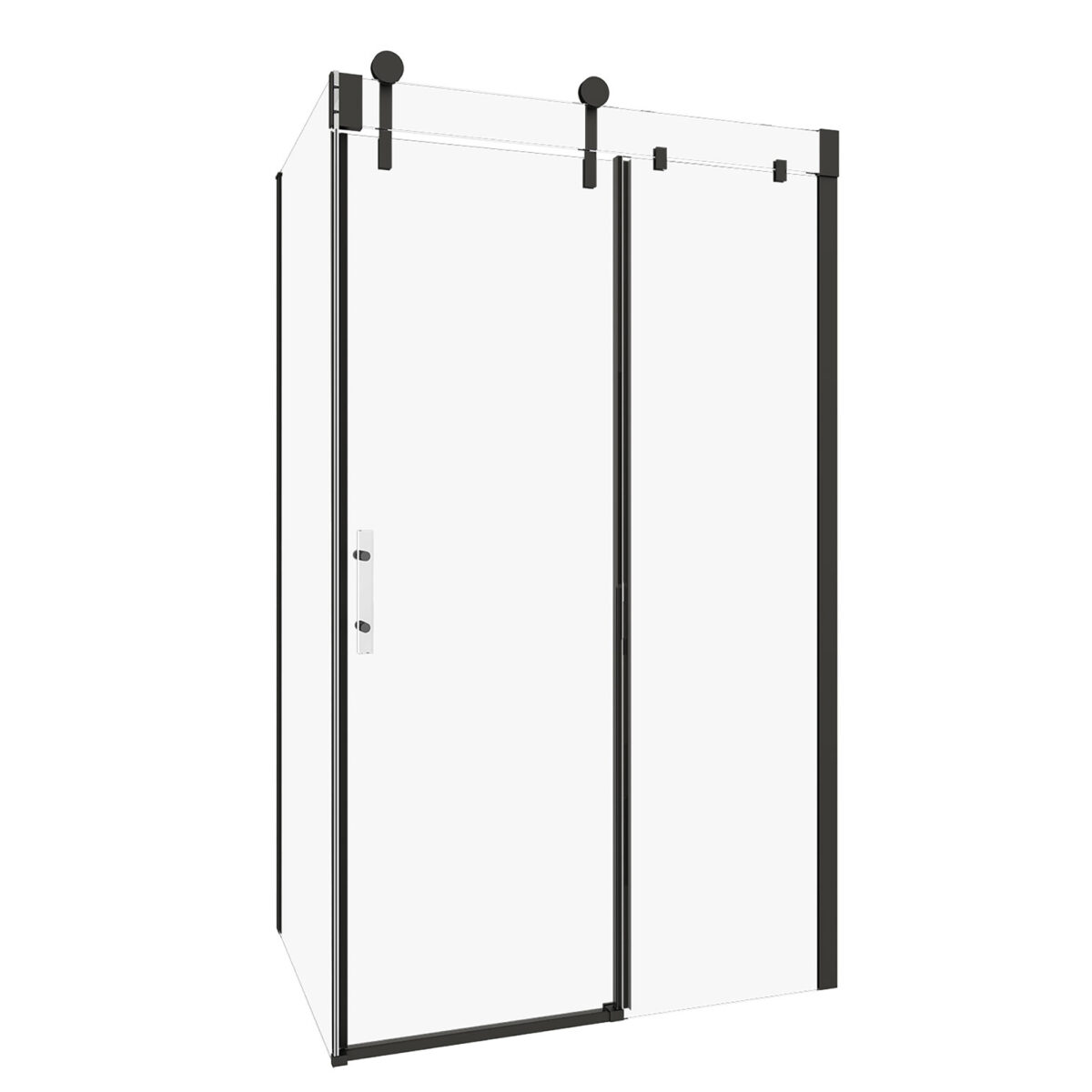 INFINITE Reversible Corner Shower Door with return panel closure by Zitta