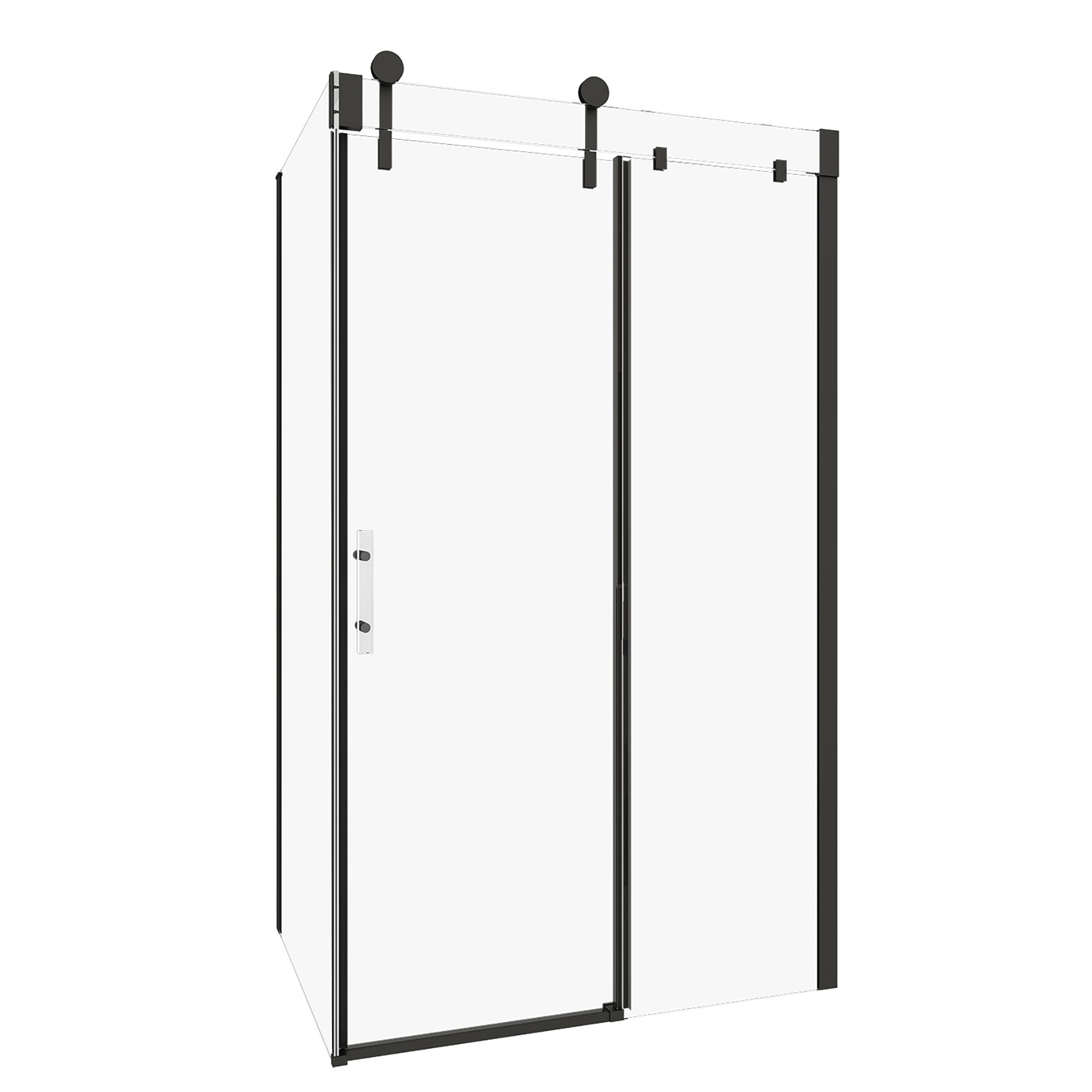 INFINITE Reversible Corner Shower Door with return panel closure by Zitta