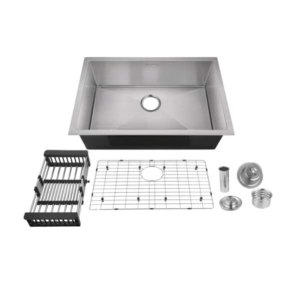 Évier de cuisine fait d'acier inoxydable 304 FIONA par akuaplus® 26 x 18 x 9 po