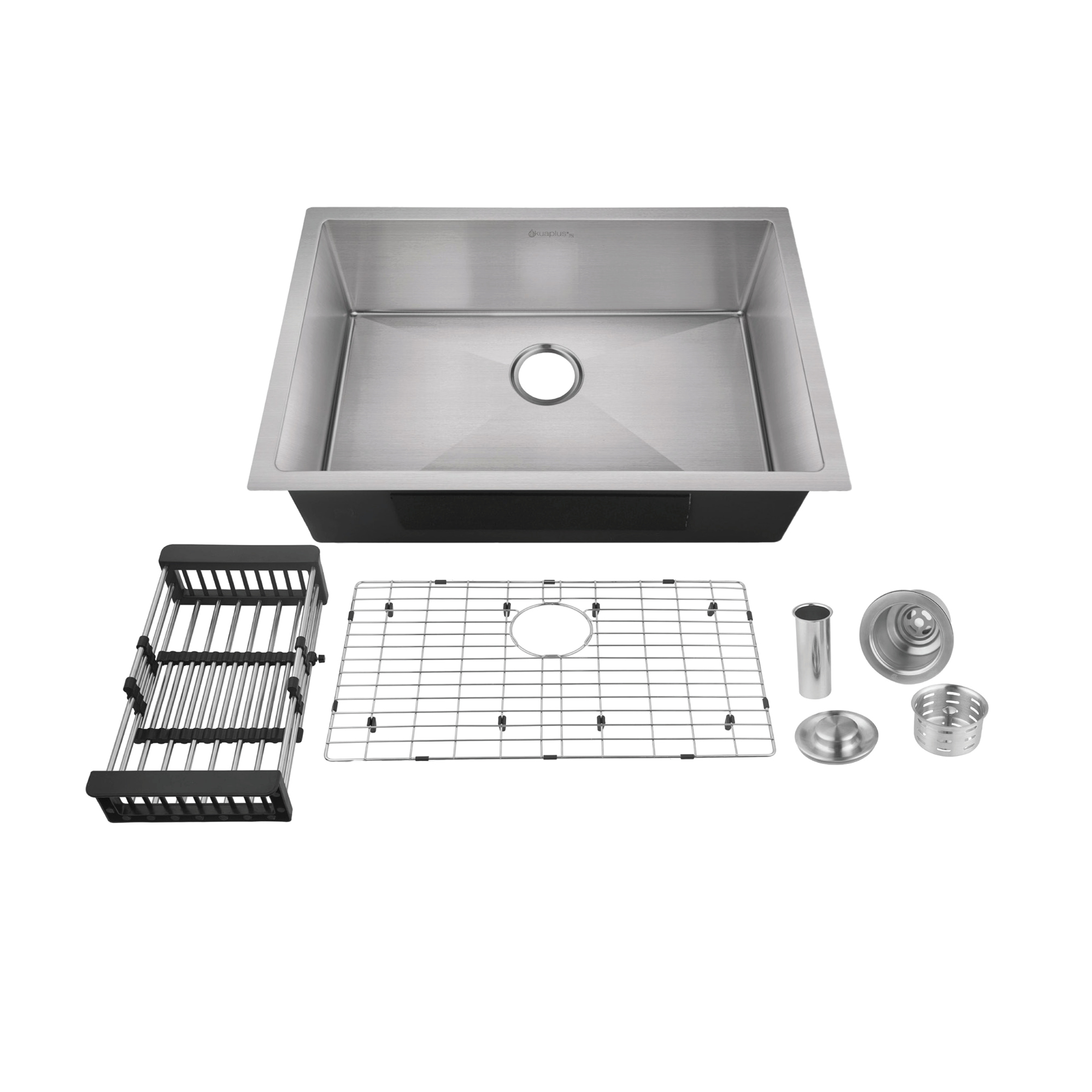 Kitchen Sink, 26" x 18" x 9" made of 304 Stainless Steel by akuaplus®