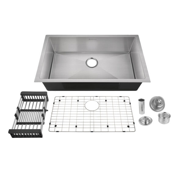 Kitchen Sink, 32" x 18" x 9" in made of 304 Stainless Steel by akuaplus®