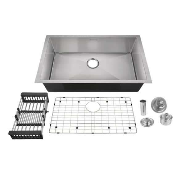 Évier de cuisine fait d'acier inoxydable 304 FIONA par akuaplus® 32 x 18 x 9 po
