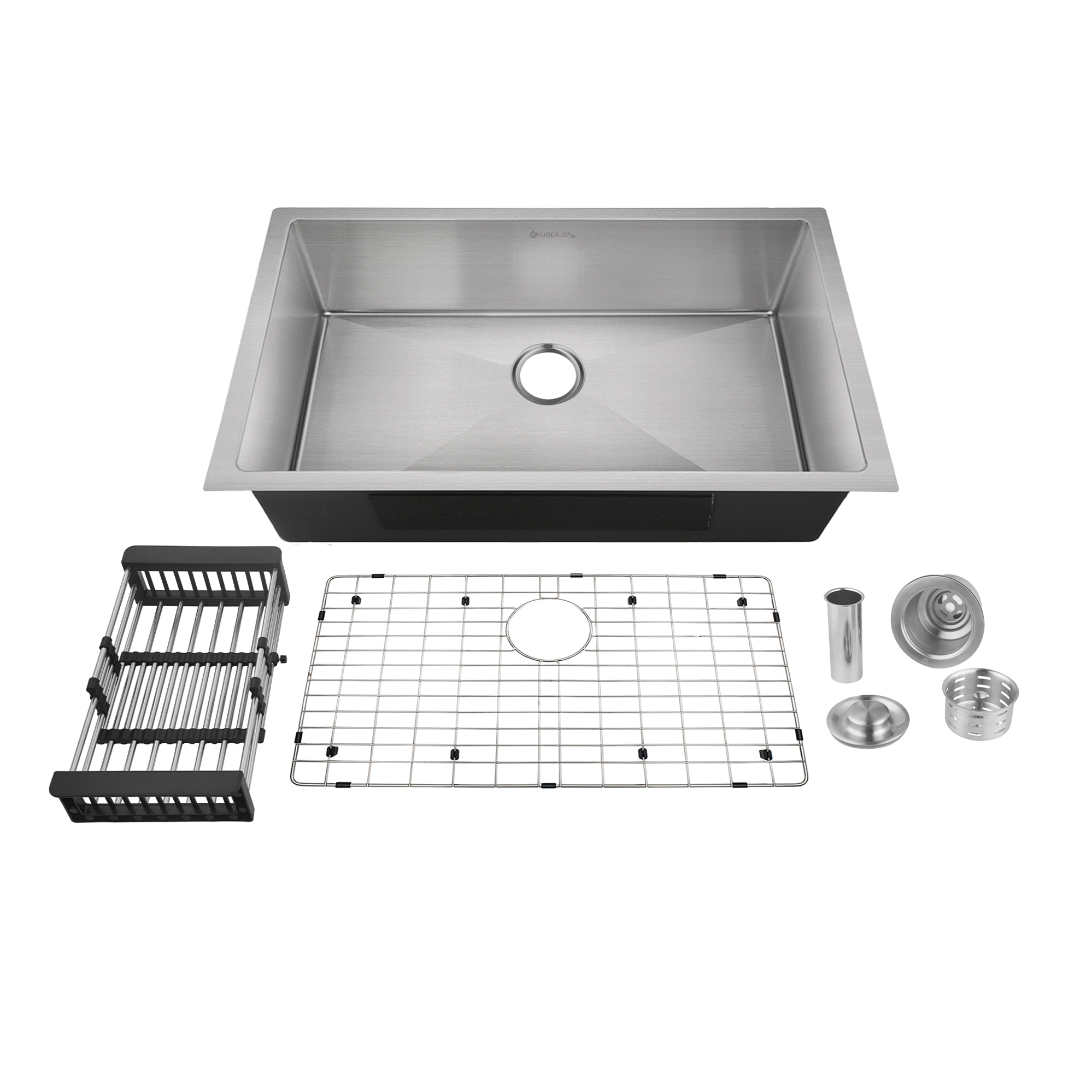 Kitchen Sink, 32" x 18" x 9" in made of 304 Stainless Steel by akuaplus®