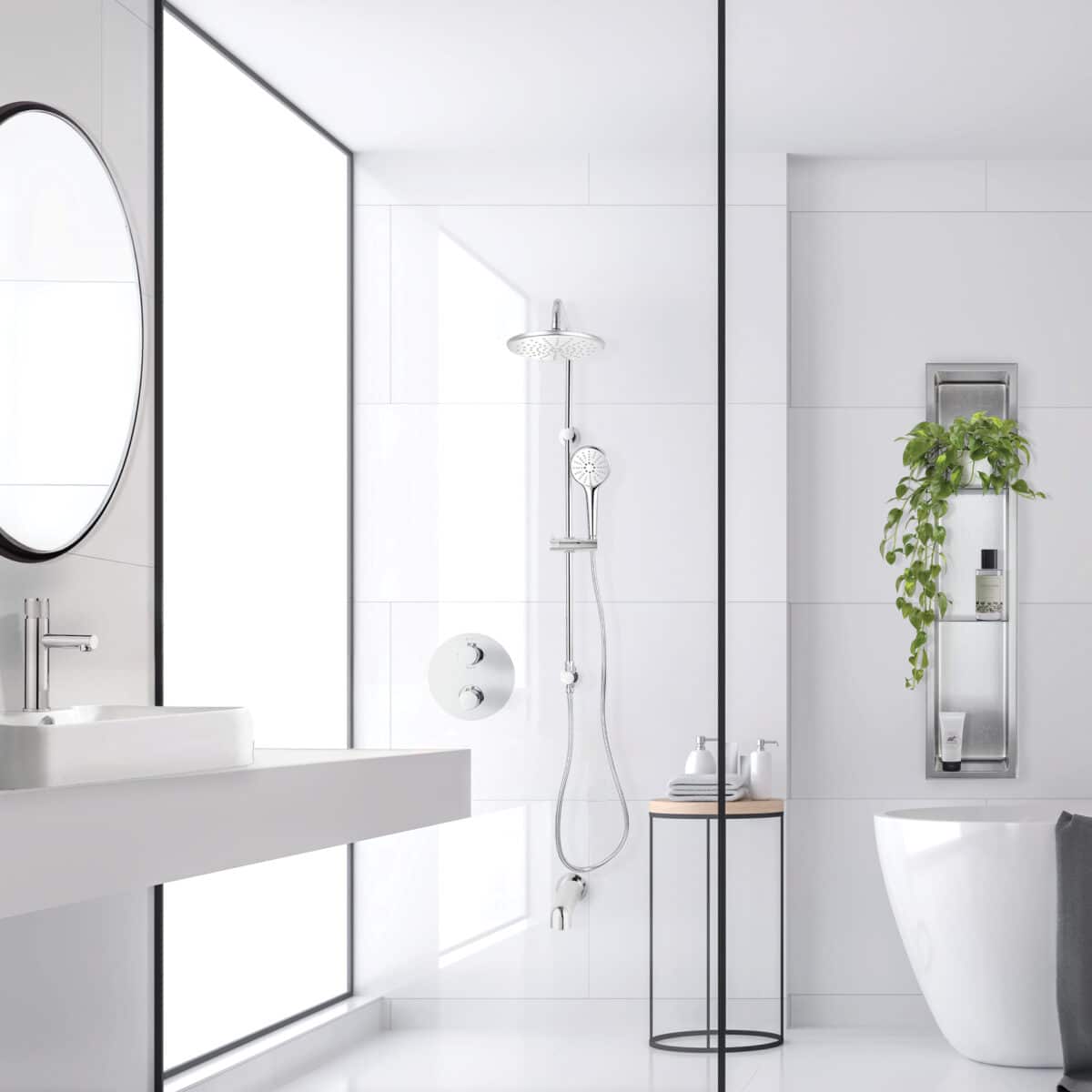 Miroir rond akuaplus® 35 1/2 po