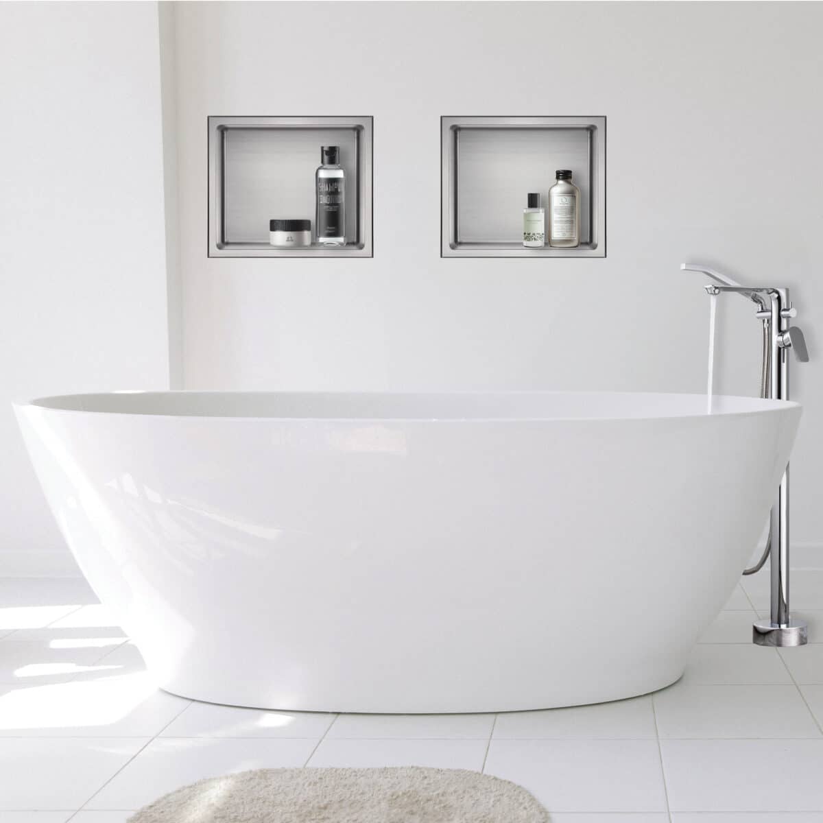 Niche de douche encastrée LAYLA fait d'acier inoxydable 304 par akuaplus®
