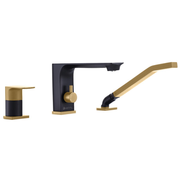 ELENA 3-hole bathtub faucet with Hand Shower by AKUALUX®