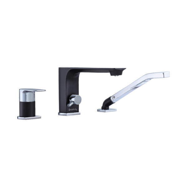 ELENA 3-hole bathtub faucet with Hand Shower by AKUALUX®