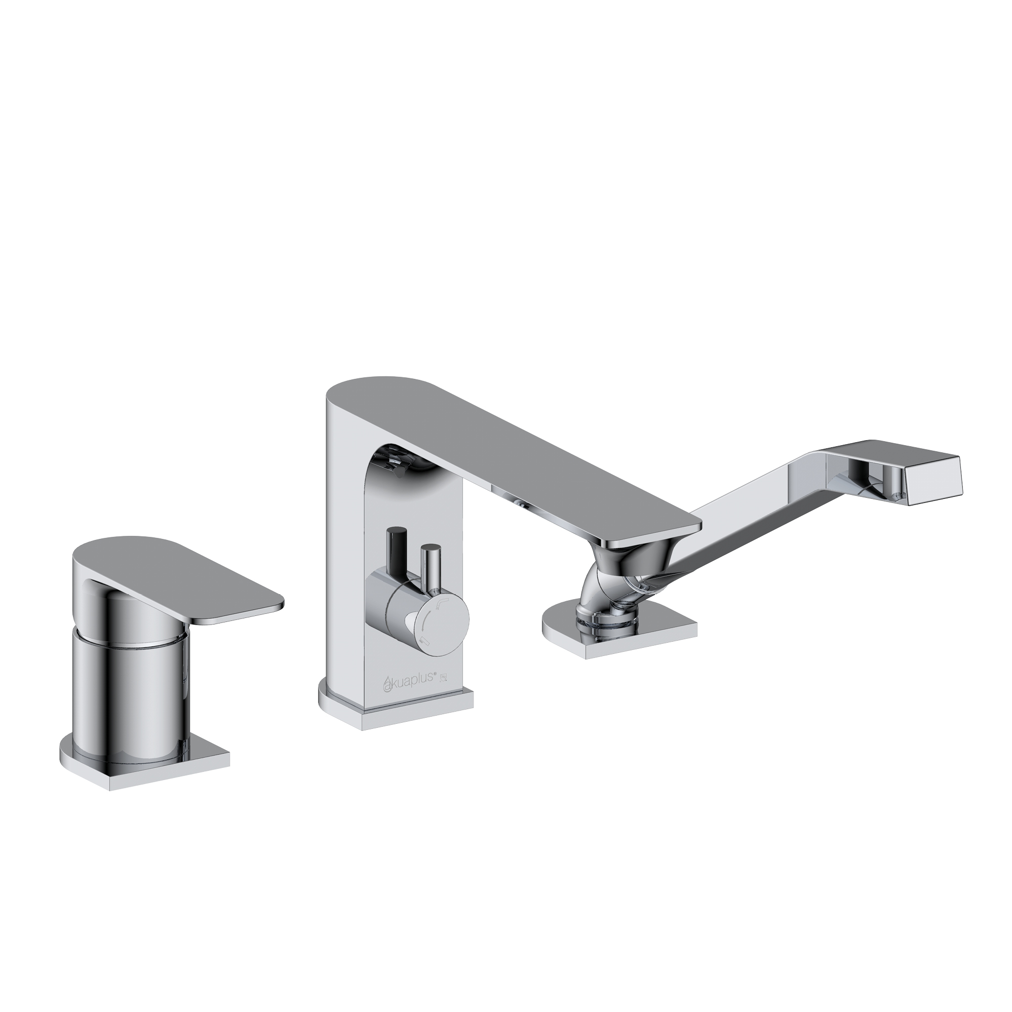 ELENA 3-hole bathtub faucet with Hand Shower by akuaplus®