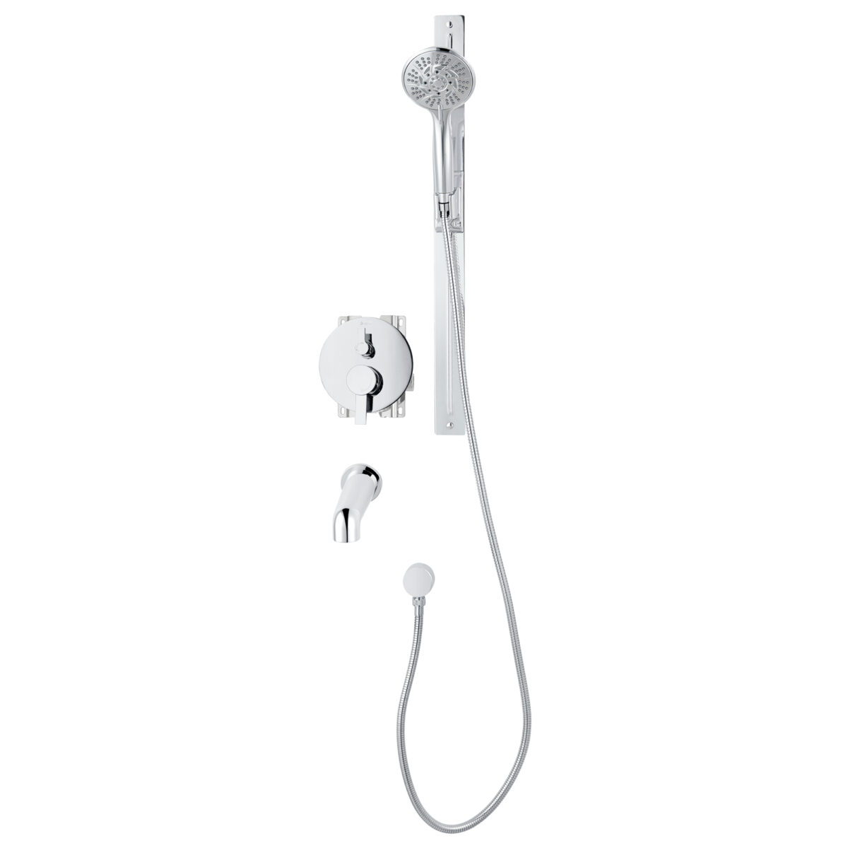akuaplus® Pressure Balance Magnetic Bath-Shower Set RD0300CP – Chrome