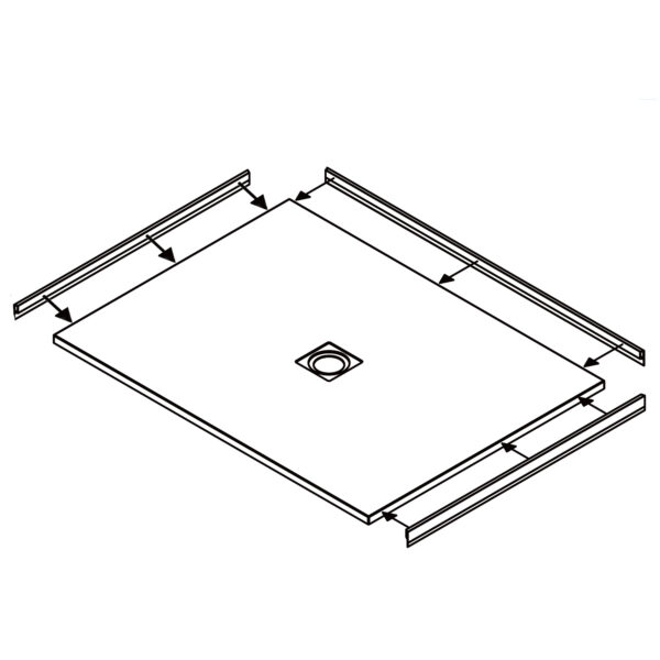 Custom tile flange installation for SLATE Shower Bases