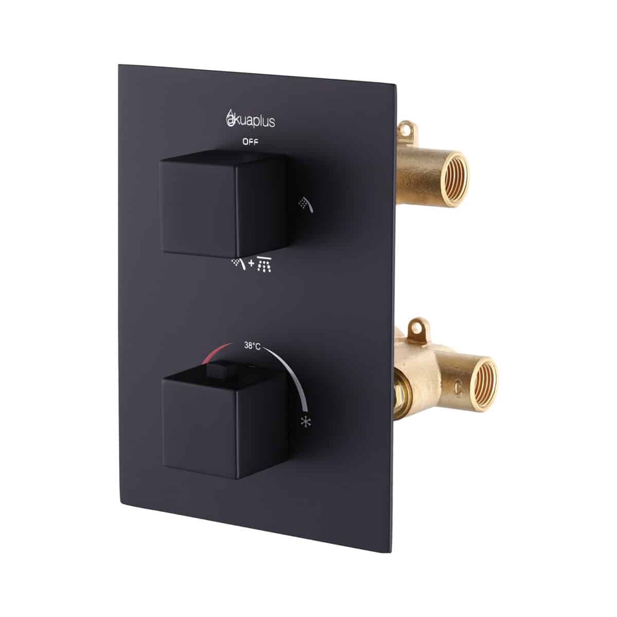 Valve de douche thermostatique carrée ALI akuaplus®