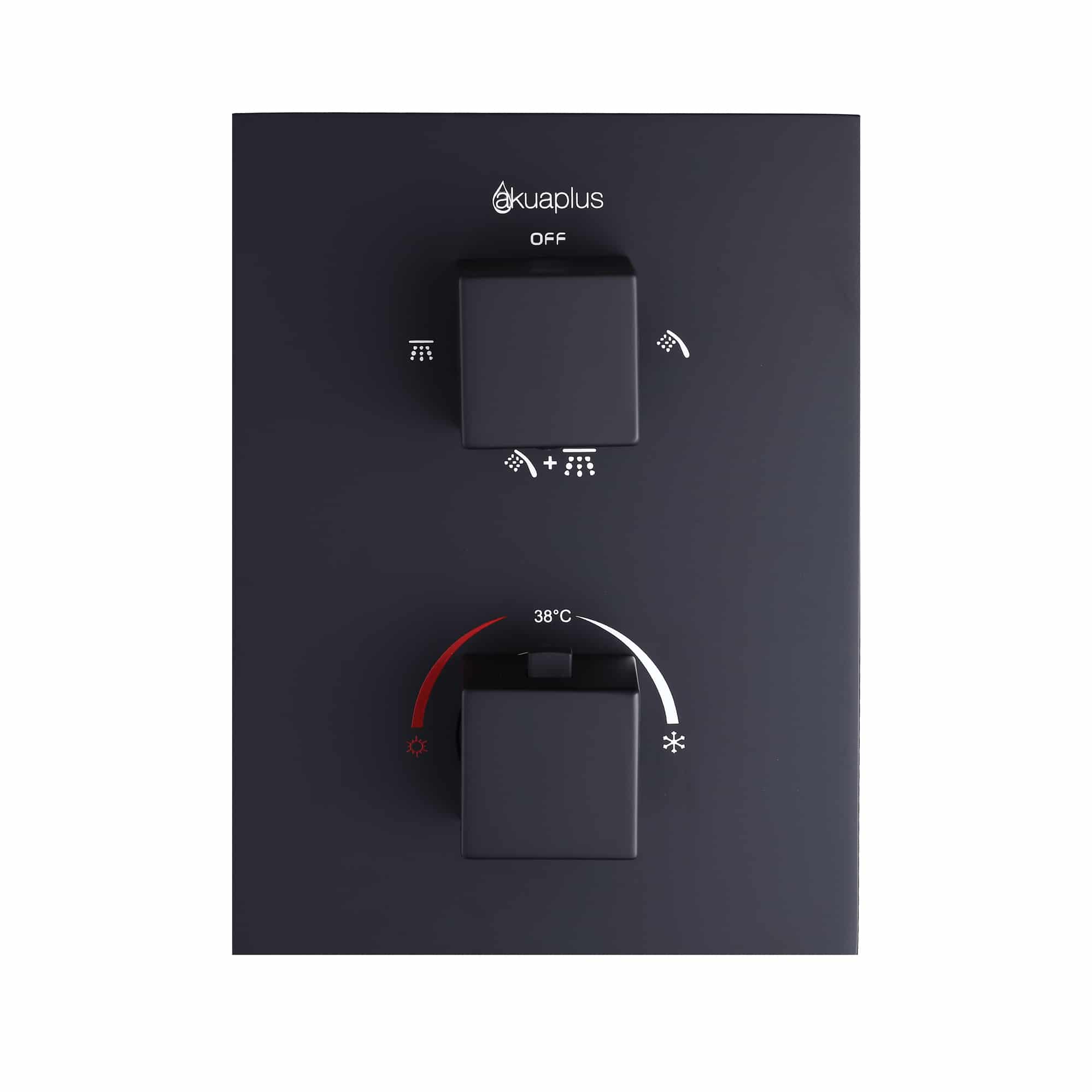 Valve de douche thermostatique carrée ALI akuaplus®