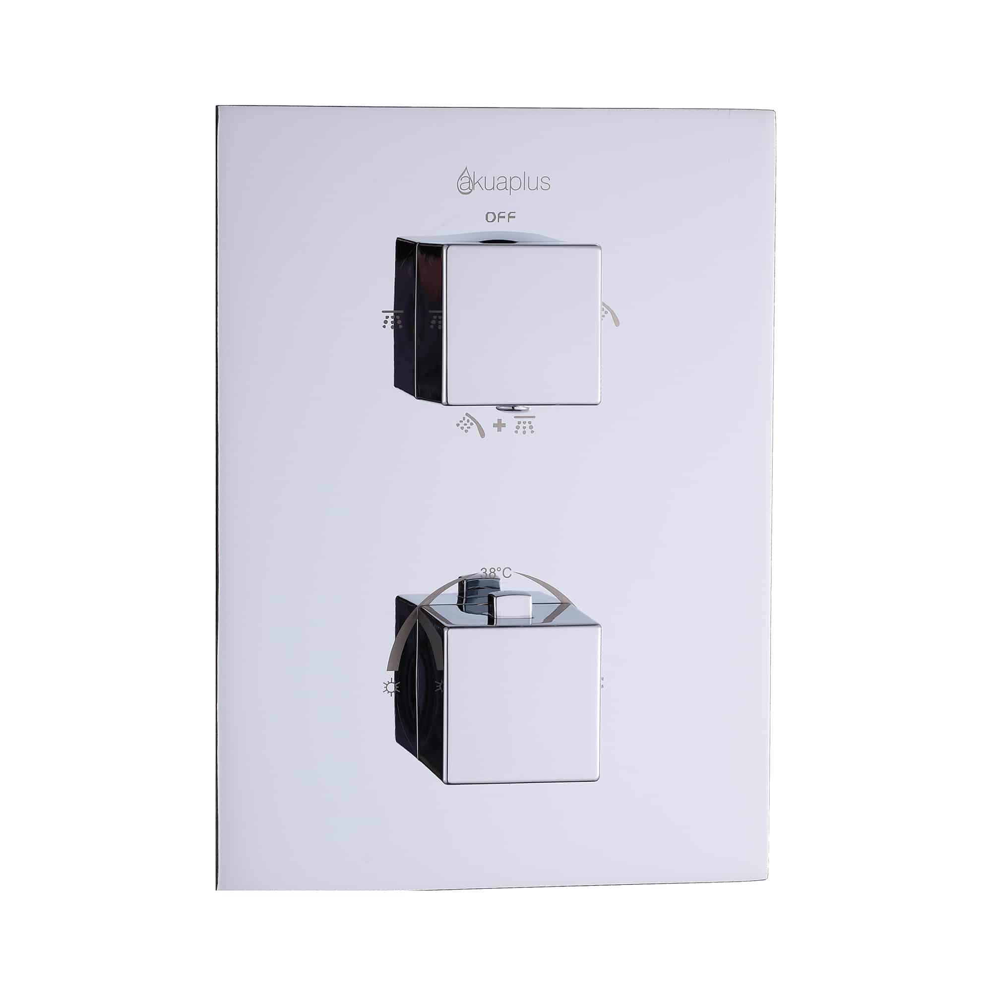 Valve de douche thermostatique carrée ALI akuaplus®