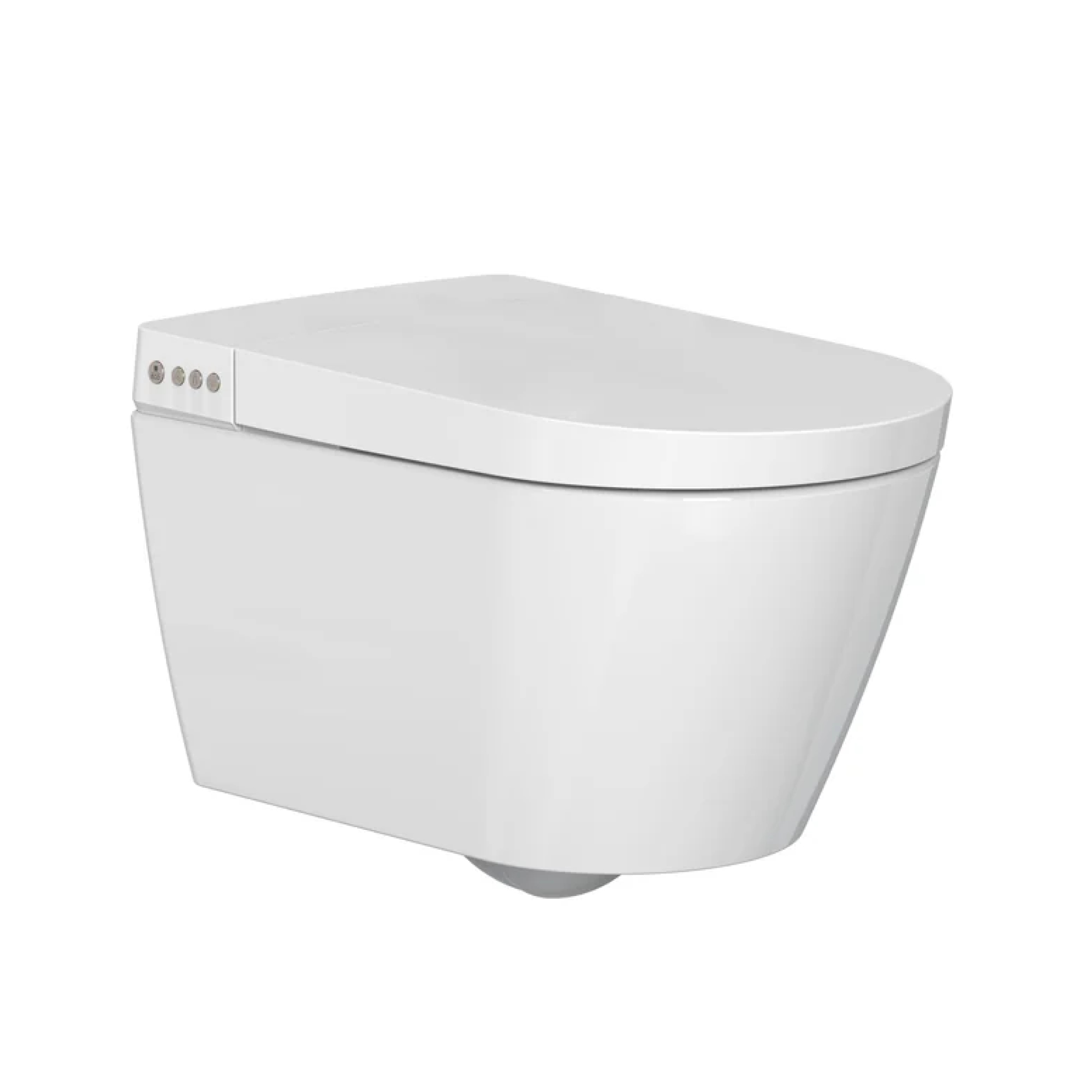 Wall-mounted smart toilet with integrated bidet