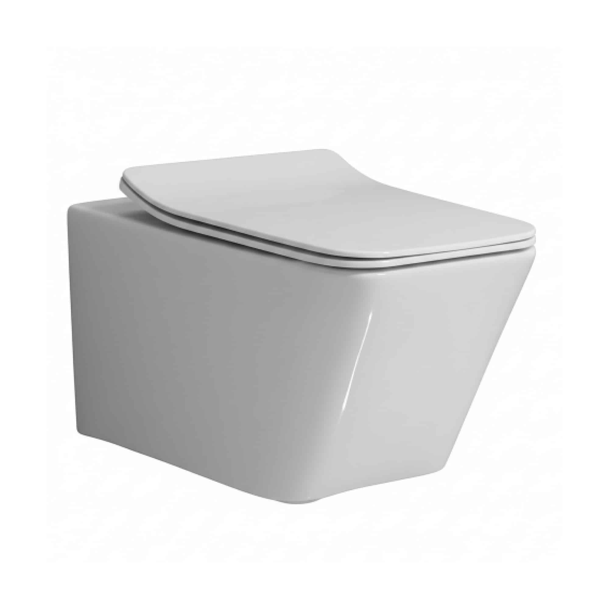 Cuvette de toilette murale allongée carrée