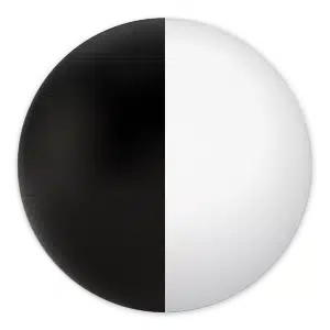 Noir mat et blanc brillant