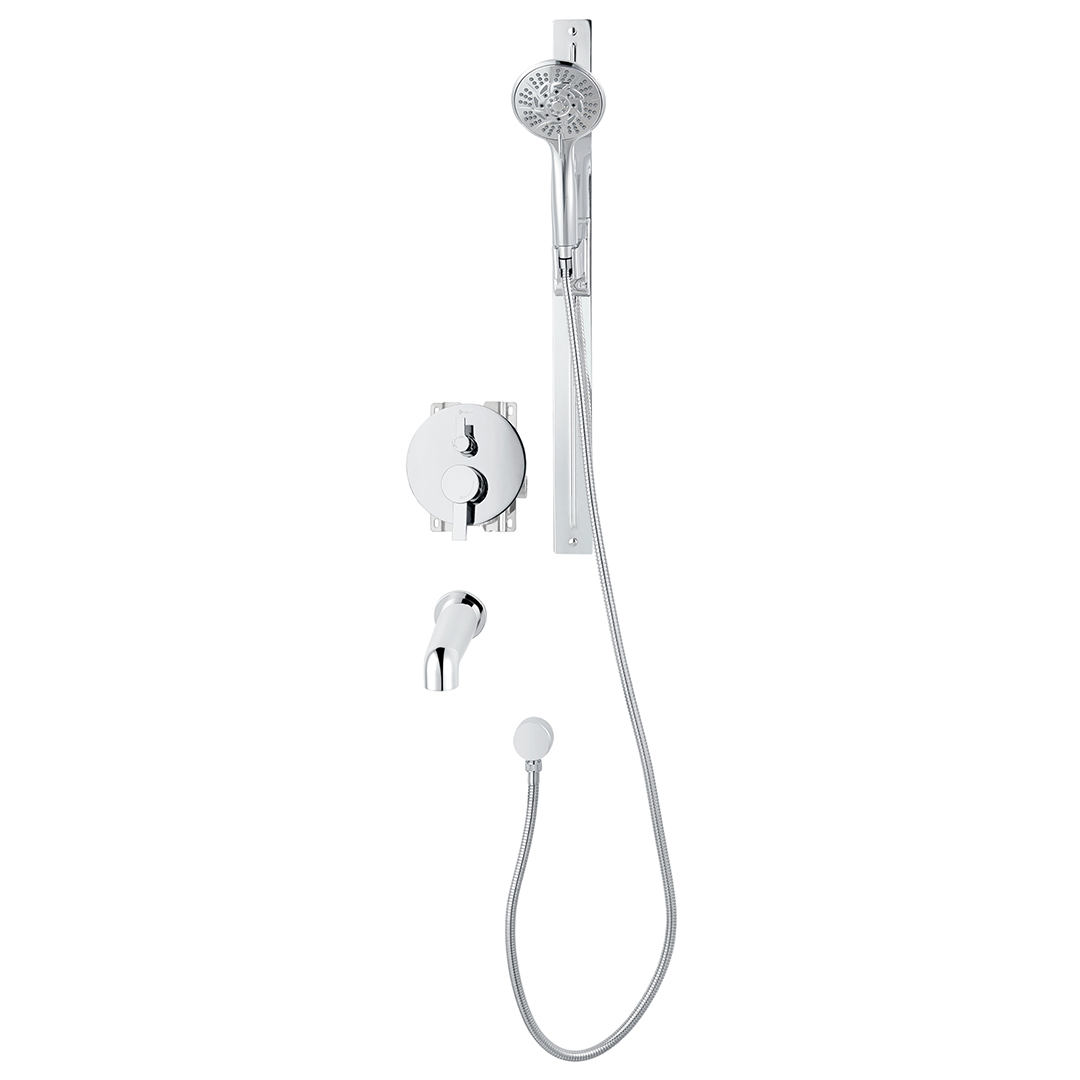 akuaplus® Ensemble bain-douche magnétique à pression équilibrée RD0300CP – Chrome