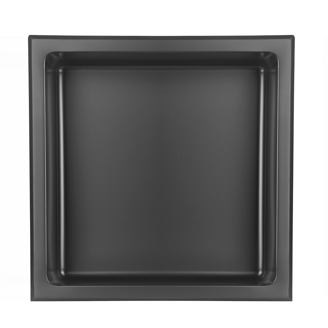 akuaplus® Niche de douche encastrée Layla N1212BL – Noir mat