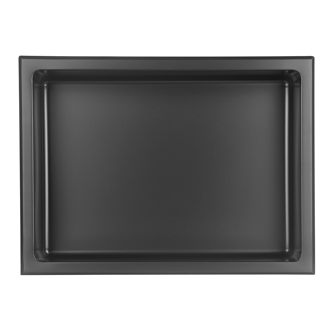 akuaplus® Niche de douche encastrée Layla N1216BL – Noir mat