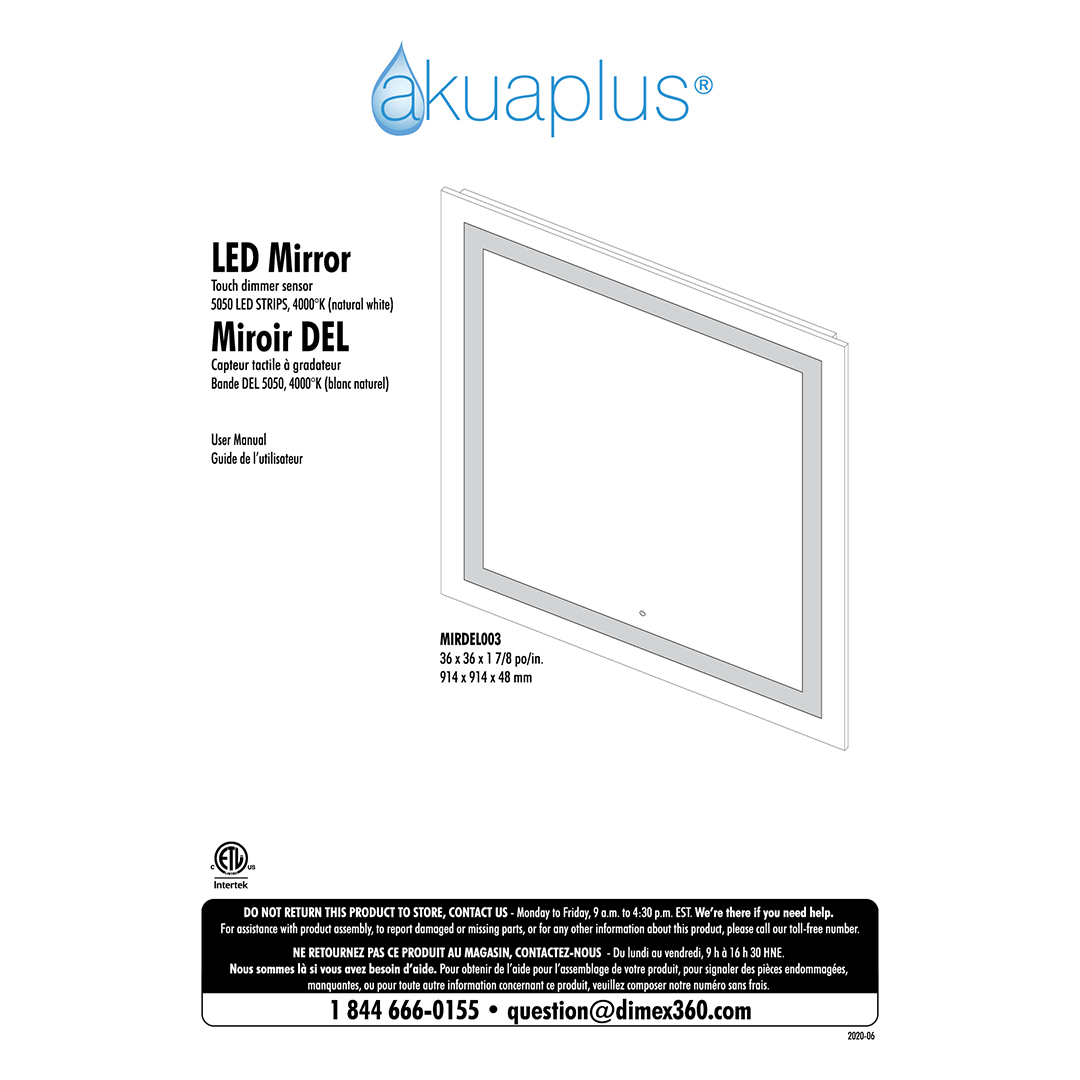 Manuel d'instructions - MIRDEL003