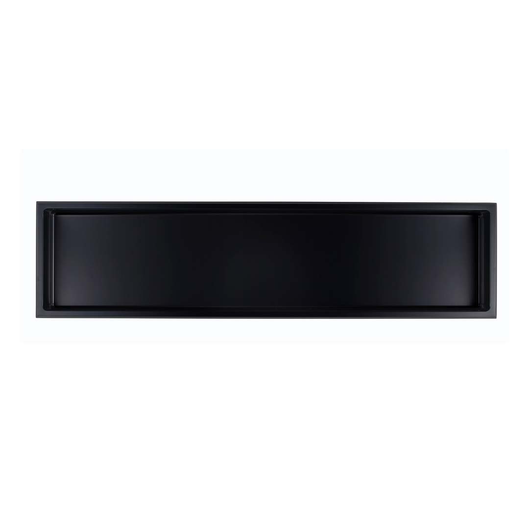 akuaplus® Niche de douche encastrée Layla N1248BL – Noir mat