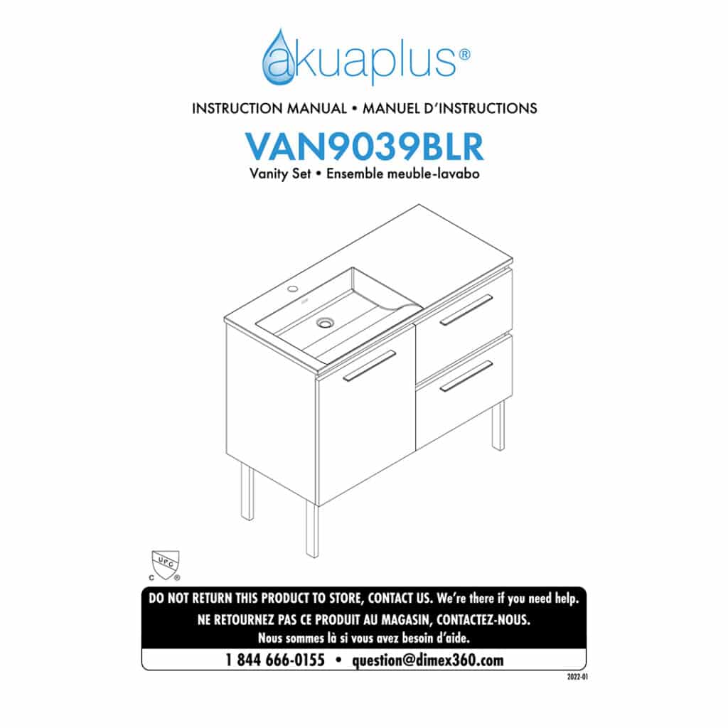 Manuel d'instructions - VAN9039